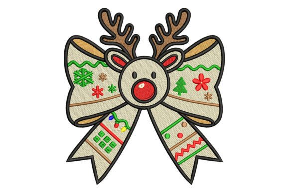 Christmas Reindeer Bow Embroidery Review