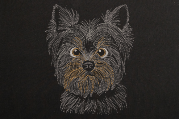 Dog Yorkshire Terrier Head Embroidery Review