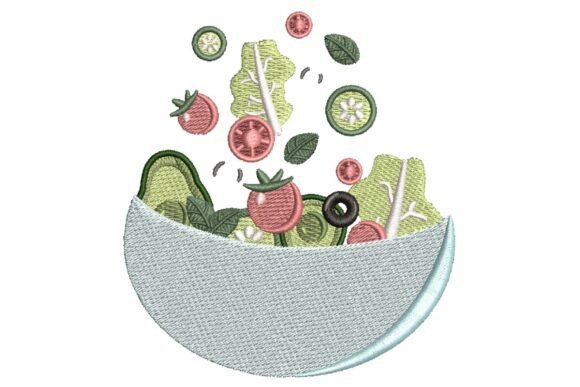 Fresh Avocado Salad Bowl Embroidery Review