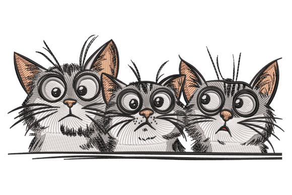 Funny Curious Cats Embroidery Review