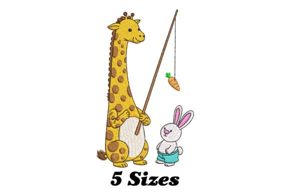 Funny Giraffe and Rabbit Embroidery Review