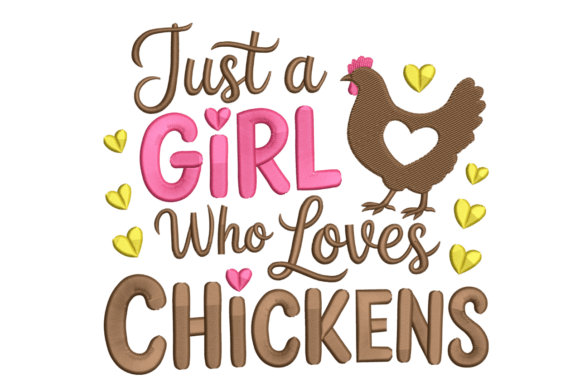 Girl Who Loves Chickens – Cute Farm Embroidery Review