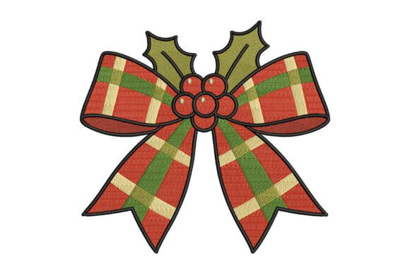 Plaid Christmas Bow with Holly Review
