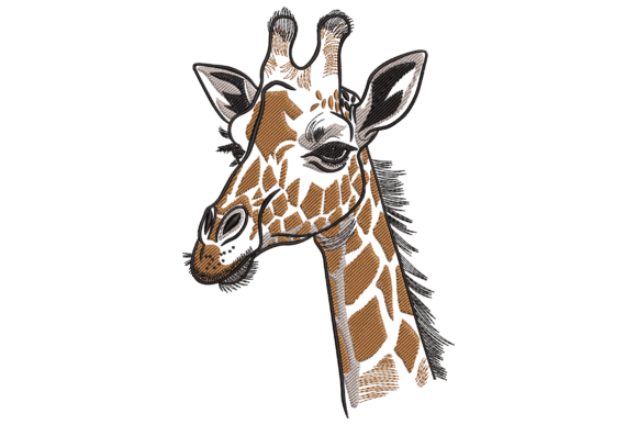 Realistic Giraffe Head Embroidery Review