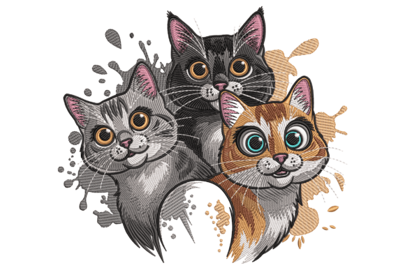 Three Cute Cats Embroidery Review